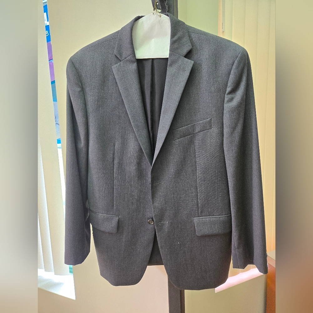 Adolfo Gray Sport Coat with Notched Lapels